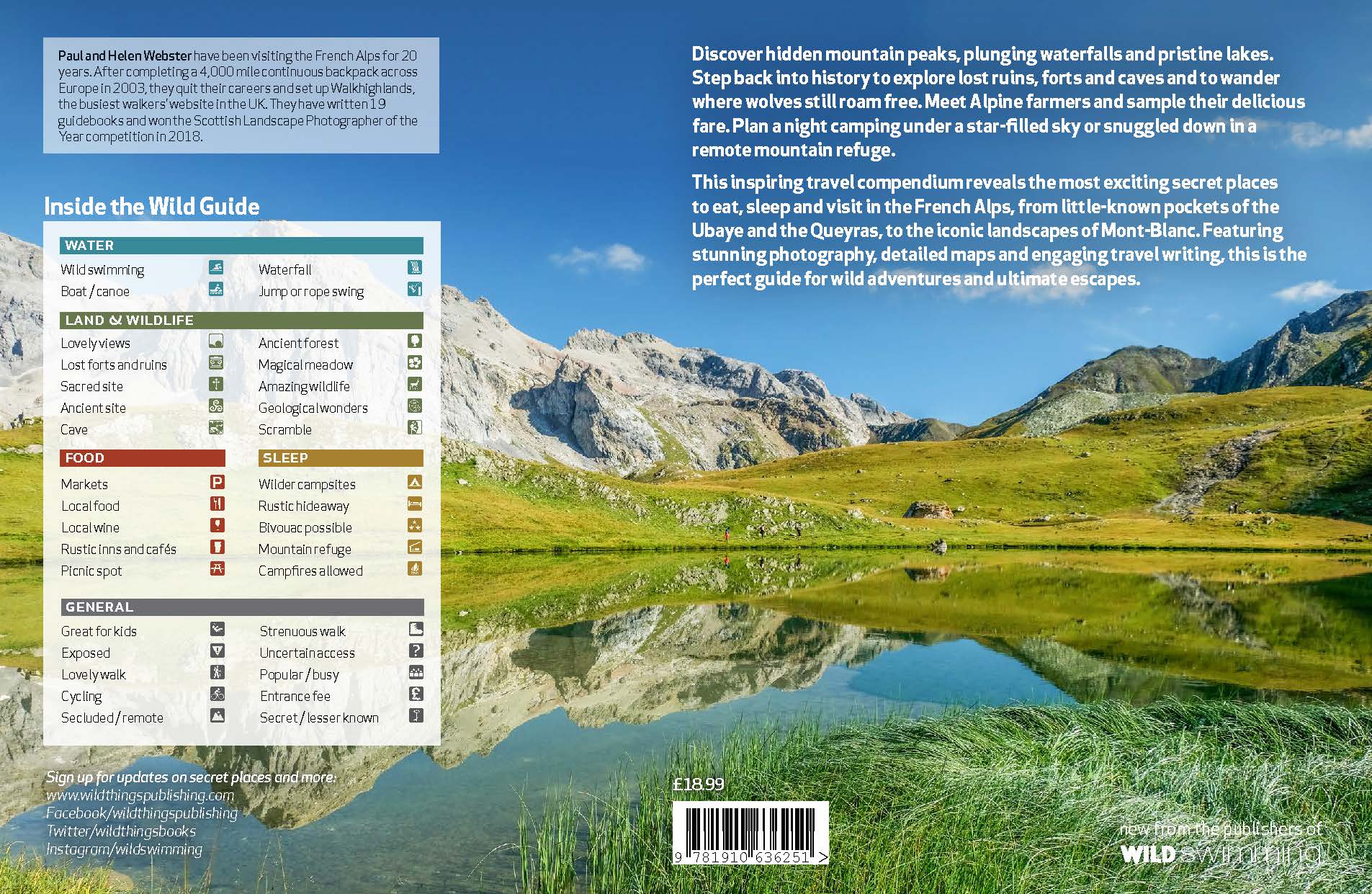 Wild Guide French Alps book - Wild Things Publishing